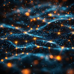 vibrant cosmic starry night background