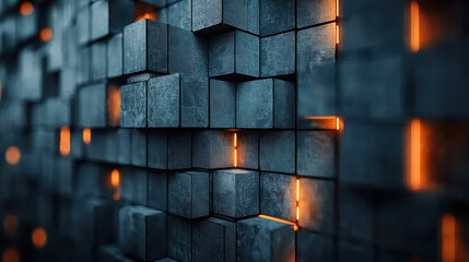 Poster - a modern 3d background featu realistic motifs and a side angle perspective is rendered in 4k with gl