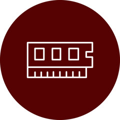 Ram Vector Line Brown Circle Icon Design