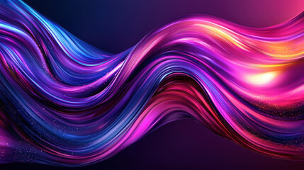 Poster - A realistic 4K abstract background with vibrant purple and pink hues creatively flowing and twisting to showcase a futuristic 3D creativity seamlessly.