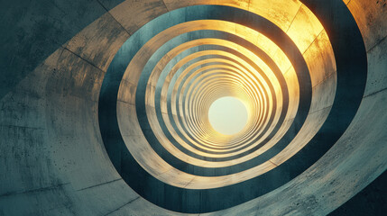 Poster - abstract geometric s create a mesmerizing tunnel effect, showcasing realistic 4k detail and a subtle