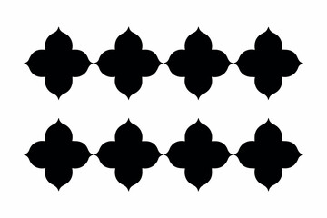 Wall Mural - elegant black and white quatrefoil pattern seamless design for textile and wallpaper projects art de