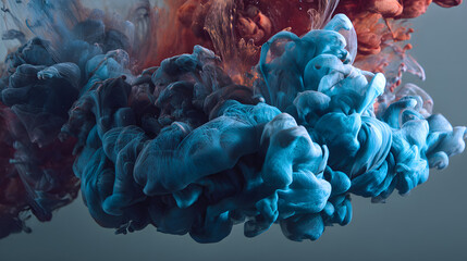 Poster - Abstract Colors Explosion Underwater A Visually Striking Composition Showcasing A Colorful Artistic Display Of Fluid Dynamics And Creative Artistic Expression With Stunning Fluid Patterns