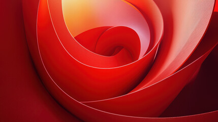 Poster - kenmima style innovative 3d background showcasing realistic abstract red shapes viewed from a side a