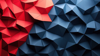 Poster - a kenmima style 3d geometric background showcases an abstract realistic pattern with a vibrant contr