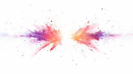 Poster - Dramatic colored powder explosion against pristine backdrop showcasing energy
