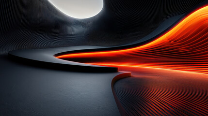 Poster - Kenmima dynamic 3D background showcases realistic aesthetics in 4K resolution, presenting a captivating side angle view for modern digital design applications.