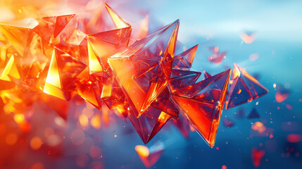Poster - a realistic 4k side angle view of kenmima 3d background featu creative, abstract, and dynamic shapes