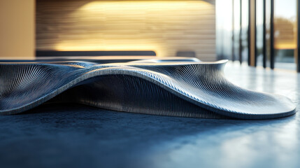 Poster - contemporary realistic 4k 3d background art reveals a kenmima-inspired abstract design with smooth c