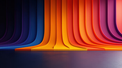 Poster - artistic 3d background showcases kenmima style with realistic 4k detail, side angle view, vibrant co