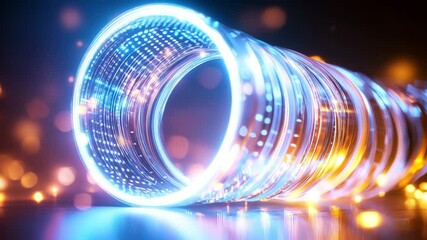 Poster - Colorful Light Spiral with Bright Sparks and Ethereal Glow Effects