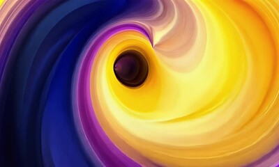 Fototapete - Blurred purple and orange background for a banner, poster, or presentation with a copy space area. Abstract blurred wallpaper with a gradient color of blue-violet and yellow. 