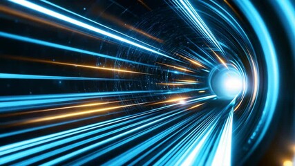 Poster - Dynamic Light Trails in a Dark Background Creating a Visual Motion