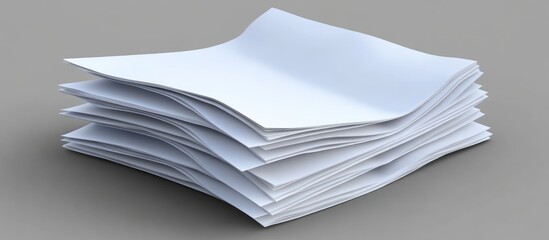 Poster - a stack of pristine white sheets, neatly piled, suggesting organ