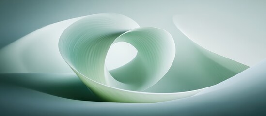 Poster - serene abstraction displaying flowing curves and elegant folds o