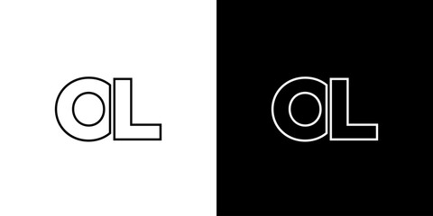 Aufkleber - Letter O and L, OL logo design template. Minimal monogram initial based logotype.