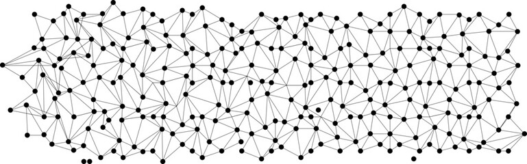 Fototapete - Abstract plexus technology futuristic network background. Complex network visualization of interconnected nodes in a scientific structure. Neural network artificial intelligence