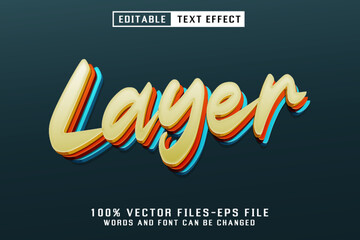 Poster - Layer 3d Text - Editable Text Effect