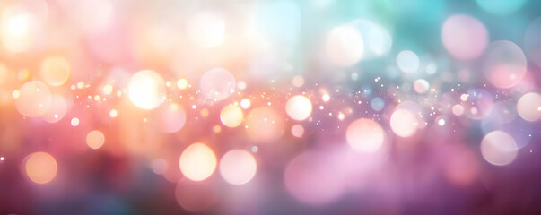 Poster - A vibrant, dreamy background featuring colorful bokeh lights that create a magical and festive atmosphere, perfect for various creative projects.