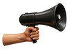 © MdNazim - Speak Loudly: Hand Holding Megaphone on Transparent Background
