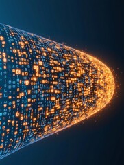 Poster - Chaotic Data Storm Visualized with Numbers and Bright Colors