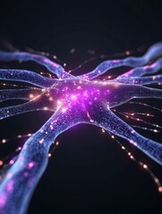 Poster - Digital Art of a Chatbot Analyzing Streams of Text Data Visualization