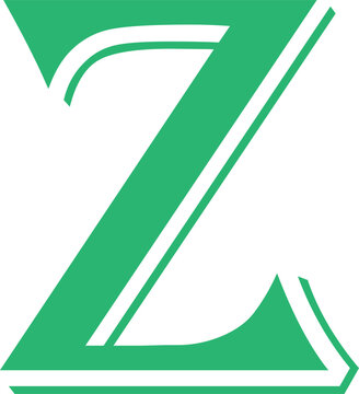 Green color Alphabet Letter 