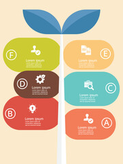 Wall Mural - infographic diagram showing steps of business, education, experiment process for background of repor