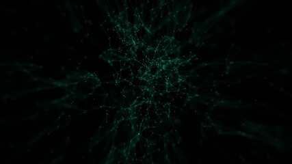 Aufkleber - abstract network animation on background. animation of lines and dots connecting network concept. ne