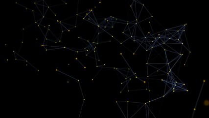 Poster - information technology internet concept. Technology network concept. Animation of web of connection with lines.

