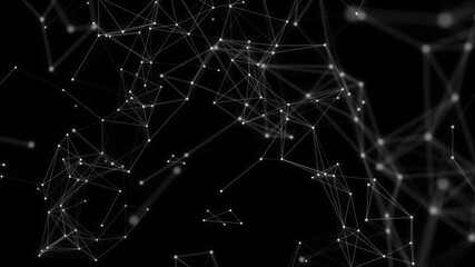 Aufkleber - abstract digital background with dots and lines. network connection structure. big data visualizatio