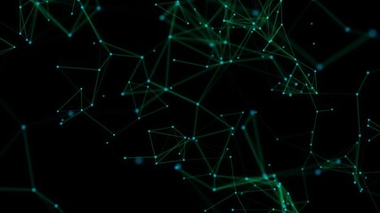 Aufkleber - abstract network animation on background. animation of lines and dots connecting network concept. ne