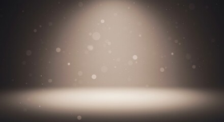 Poster - A blurry image of a lighted area with a lot of dust particles