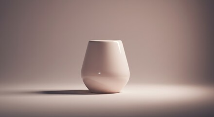 Poster - A white vase sits on a table