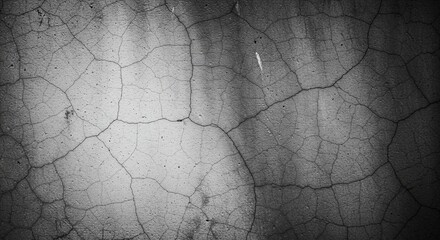 Poster - A wall with cracks and holes in it