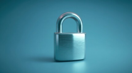 Poster - Padlock symbolizing digital strategy vault representing secured planning and repository for valuable financial data