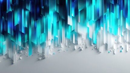 Poster - blue and white abstract background serving as an elegant visual representation of earnings volatilit