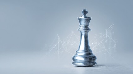 Poster - Classic chess piece symbolizing strategy and tactics in the elegant world of financial equity and investment opportunities