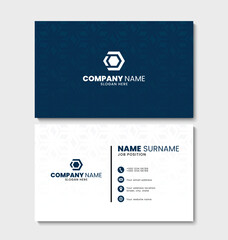 Fototapete - Corporate business card design template. Double sided business card layout design. Modern and simple style business card. Vector illustration