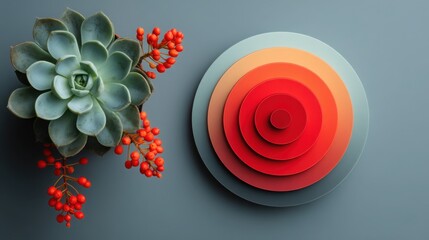 Poster - Vibrant red and orange plate with a surreal design representing enterprise risk exposure in professional contexts