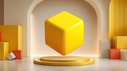 Poster - a bright yellow object standing out against its background representing future cashflow and financia