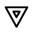 © MdDelowar - Give Way Triangle Sign Icon Design