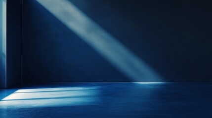 Poster - Sunlight Streaming Through a Dark Room Creates a Serene Atmosphere With Contrasting Shadows on the Floor