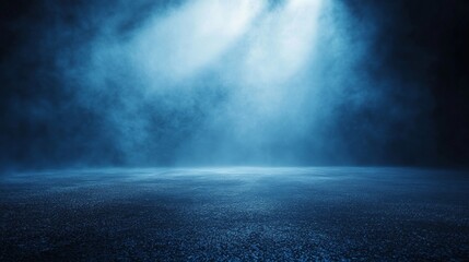 Poster - Mysterious Dark Space Illuminated by Beams of Light With a Foggy Atmosphere Creating an Ethereal and Dramatic Effect