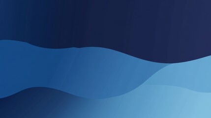 Poster - Waves of Deep Blue Flowing Gently, Creating a Tranquil Abstract Design in a Minimalist Artistic Style Ideal for Modern Decor