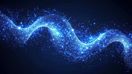 Poster - Colorful Display of Blue Bokeh Lights Creates a Mesmerizing Atmosphere in a Dark Space During a Nighttime Event
