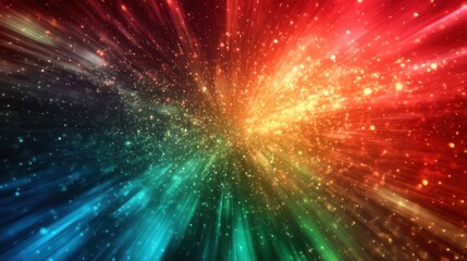 Poster - Ablaze Nova, An Explosion of Stellar Light and Colorful Radiance