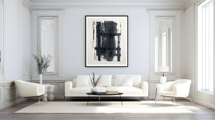 Poster - The Art of Minimalist Interiors Showcasing Refined Simplicity Timeless Elegance and the Ultimate Sophisticated Living Room Design Aesthetic to Inspire Your Creative Vision