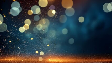 Poster - Abstract background with colorful bokeh and holiday or festive lights.