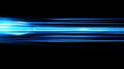 Fototapete - Dynamic Blue Light Streaks Create a Vibrant Abstract Background Illustrating Motion and Energy